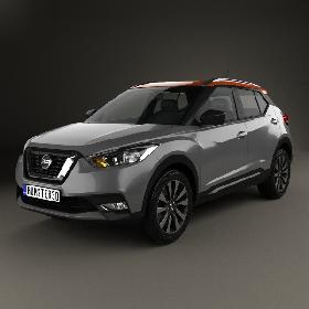 3D Nissan Kicks 2017 model